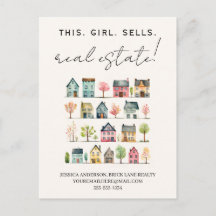 Niedliche farbenfrohe Häuser Dieses Mädchen verkau