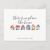 Niedliche farbenfrohe Häuser Real Anwesen Landwirt Postkarte (Vorderseite)