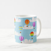 Niedliche Farbenfrohe Heißluftballonmuster Kaffeetasse (VorderseiteRechts)