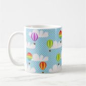 Niedliche Farbenfrohe Heißluftballonmuster Kaffeetasse (Links)