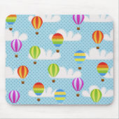 Niedliche Farbenfrohe Heißluftballonmuster Mousepad (Vorne)