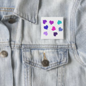 Niedliche farbenfrohe Herzen Button (Beispiel)