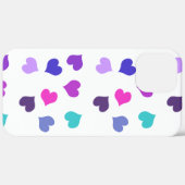 Niedliche farbenfrohe Herzen Case-Mate iPhone Hülle (Hinten (horizontal))