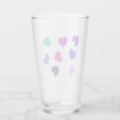 Niedliche farbenfrohe Herzen Glas (Rückseite)