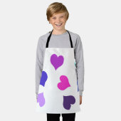Niedliche farbenfrohe Herzen Schürze (Getragen)