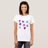 Niedliche farbenfrohe Herzen T-Shirt (Vorne ganz)
