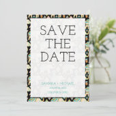 Niedliche farbenfrohe indianische Elefanten Save t Save The Date (Stehend Vorderseite)