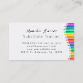 Niedliche, farbenfrohe Kinder, die Ersatzlehrer Ge Visitenkarte (Rückseite)