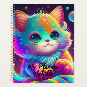 Niedliche farbenfrohe Kitten Planer