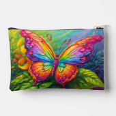 Niedliche Farbenfrohe kreative Schmetterlingskunst Zubehörtasche (Rückseite)