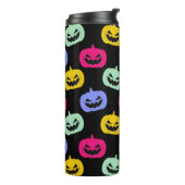 Niedliche, farbenfrohe Kürbis vor Halloween Thermosbecher (Nach links gedreht)