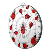 Niedliche, farbenfrohe Ladybugs Clip Art Dartscheibe (Vorderseite rechts)