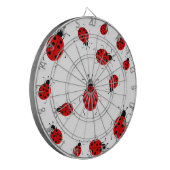 Niedliche, farbenfrohe Ladybugs Clip Art Dartscheibe (Vorderseite Links)