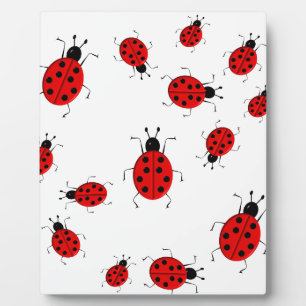 Niedliche, farbenfrohe Ladybugs Clip Art Fotoplatte