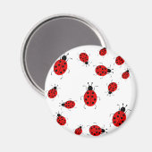 Niedliche, farbenfrohe Ladybugs Clip Art Magnet (Vorderseite/Rückseite)
