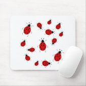Niedliche, farbenfrohe Ladybugs Clip Art Mousepad (Mit Mouse)