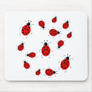 Niedliche, farbenfrohe Ladybugs Clip Art Mousepad