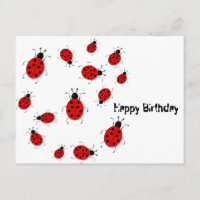 Niedliche, farbenfrohe Ladybugs Clip Art