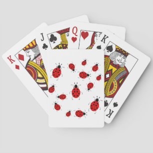 Niedliche, farbenfrohe Ladybugs Clip Art Spielkarten