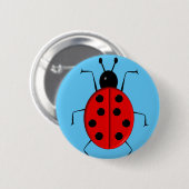Niedliche, farbenfrohe Ladybugs, glücklicher Charm Button (Vorne & Hinten)