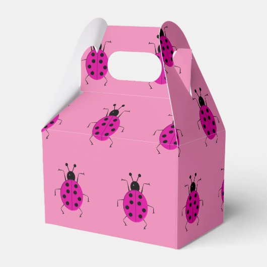 Niedliche, farbenfrohe Ladybugs, glücklicher Charm Geschenkschachtel (Rückseite)