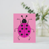 Niedliche, farbenfrohe Ladybugs, glücklicher Charm Postkarte (Stehend Vorderseite)