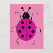 Niedliche, farbenfrohe Ladybugs, glücklicher Charm Postkarte (Vorderseite)