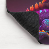 Niedliche, farbenfrohe Lila Drachenechse Artwork | Mousepad (Ecke)