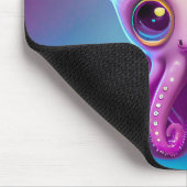 Niedliche Farbenfrohe Lila Octopus Alien Artwork | Mousepad (Ecke)