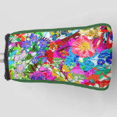 Niedliche farbenfrohe magische Blume All-Over-Prin Golf Headcover (Vorderseite)