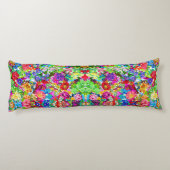 Niedliche farbenfrohe magische Blume All-Over-Prin Seitenschläferkissen (Rückseite)