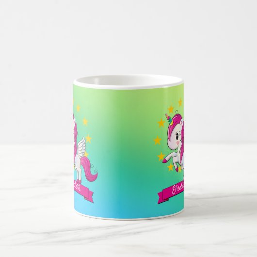 Niedliche Farbenfrohe magische Einhornröhre Kinder Kaffeetasse (Mittel)