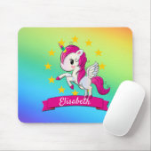 Niedliche Farbenfrohe magische Einhornröhre Kinder Mousepad (Mit Mouse)