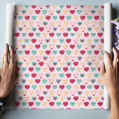 Niedliche Farbenfrohe Moderne Liebe Herzmuster Geschenkpapier