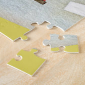 Niedliche farbenfrohe monogramm Aquarellenkraftwag Puzzle (Seite)