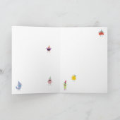 Niedliche farbenfrohe Monster Funny Boys Geburtsta Karte (Innenseite)