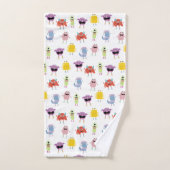 Niedliche farbenfrohe Monster Funny Kids Children Badhandtuch Set (Handtuch)