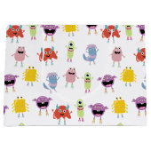 Niedliche farbenfrohe Monster Funny Kids Children Große Geschenktüte (Vorderseite)