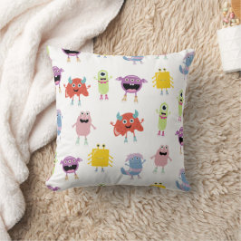 Niedliche farbenfrohe Monster Funny Kids Pattern Kissen