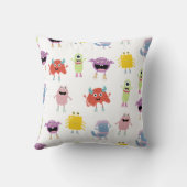 Niedliche farbenfrohe Monster Funny Kids Pattern Kissen (Rückseite)