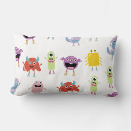 Niedliche farbenfrohe Monster Funny Kids Pattern Lendenkissen