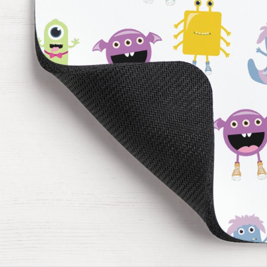 Niedliche farbenfrohe Monster Funny Kids Pattern Mousepad (Ecke)