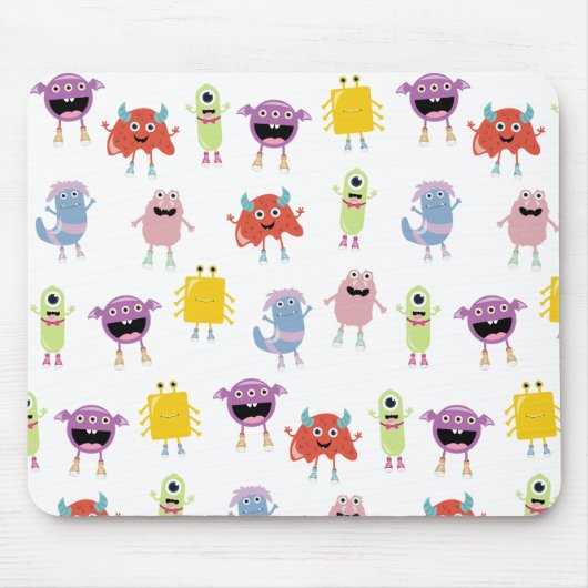 Niedliche farbenfrohe Monster Funny Kids Pattern Mousepad (Vorne)