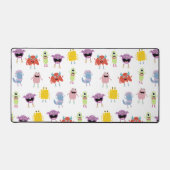 Niedliche farbenfrohe Monster Funny Kids Pattern Schreibtischunterlage (Vorderseite)