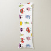 Niedliche farbenfrohe Monster Funny Kids Pattern Seitenschläferkissen (Vorderseite Vertikal)