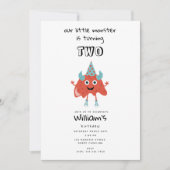 Niedliche farbenfrohe Monster Funny Kindergeburtst Einladung (Vorderseite)