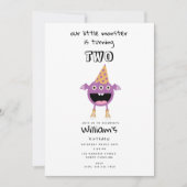 Niedliche farbenfrohe Monster Funny Kindergeburtst Einladung (Vorderseite)