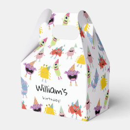 Niedliche farbenfrohe Monster Funny Kindergeburtst Geschenkschachtel