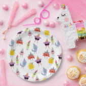 Niedliche farbenfrohe Monster Funny Kindergeburtst Pappteller (Party)