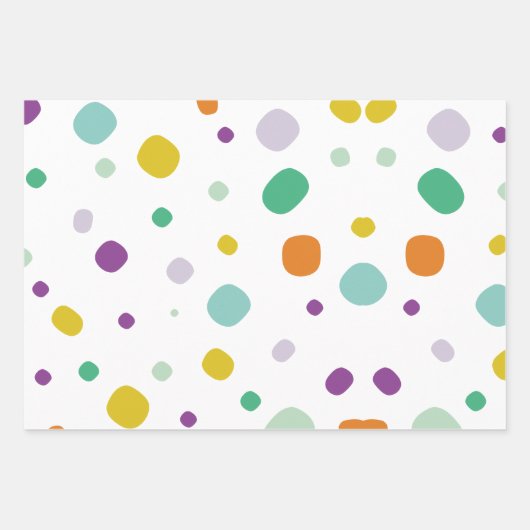 Niedliche farbenfrohe Monster Geschenkpapier Set (Vorderseite 3)